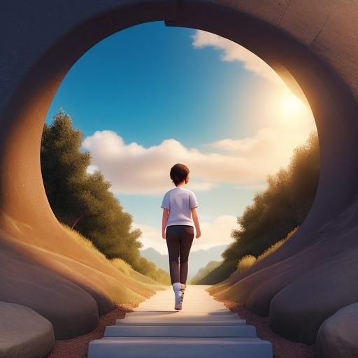 Self discovery – understanding yourself self awareness personal growth illustration picture.