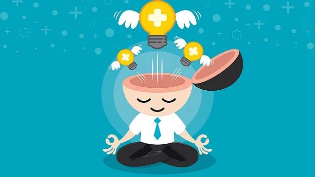 Think positive mindset – optimism, happiness and success motivation illustration picture.