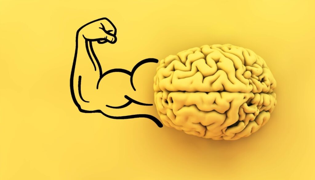 Build a strong mindset – mental strength confidence and resilience illustration picture.