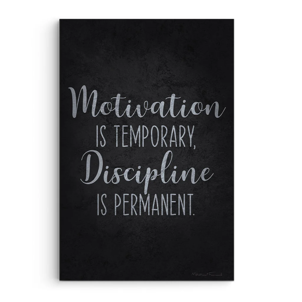 Discipline vs motivation – consistency routine and long term success illustration picture.