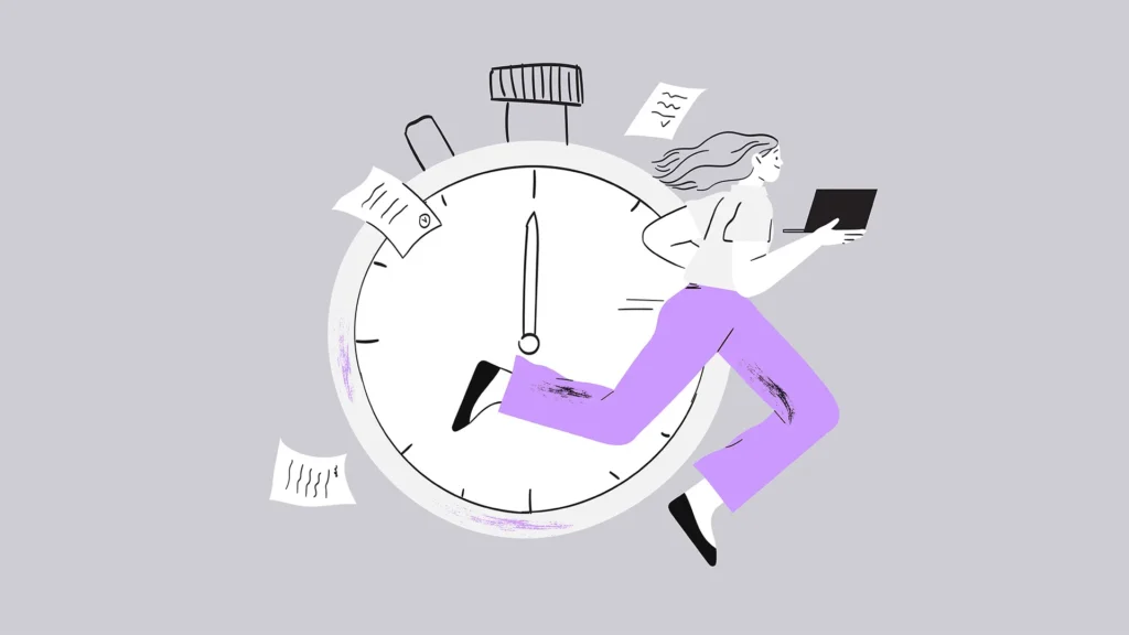 Time bound goal – deadline planning time management and success illustration picture.